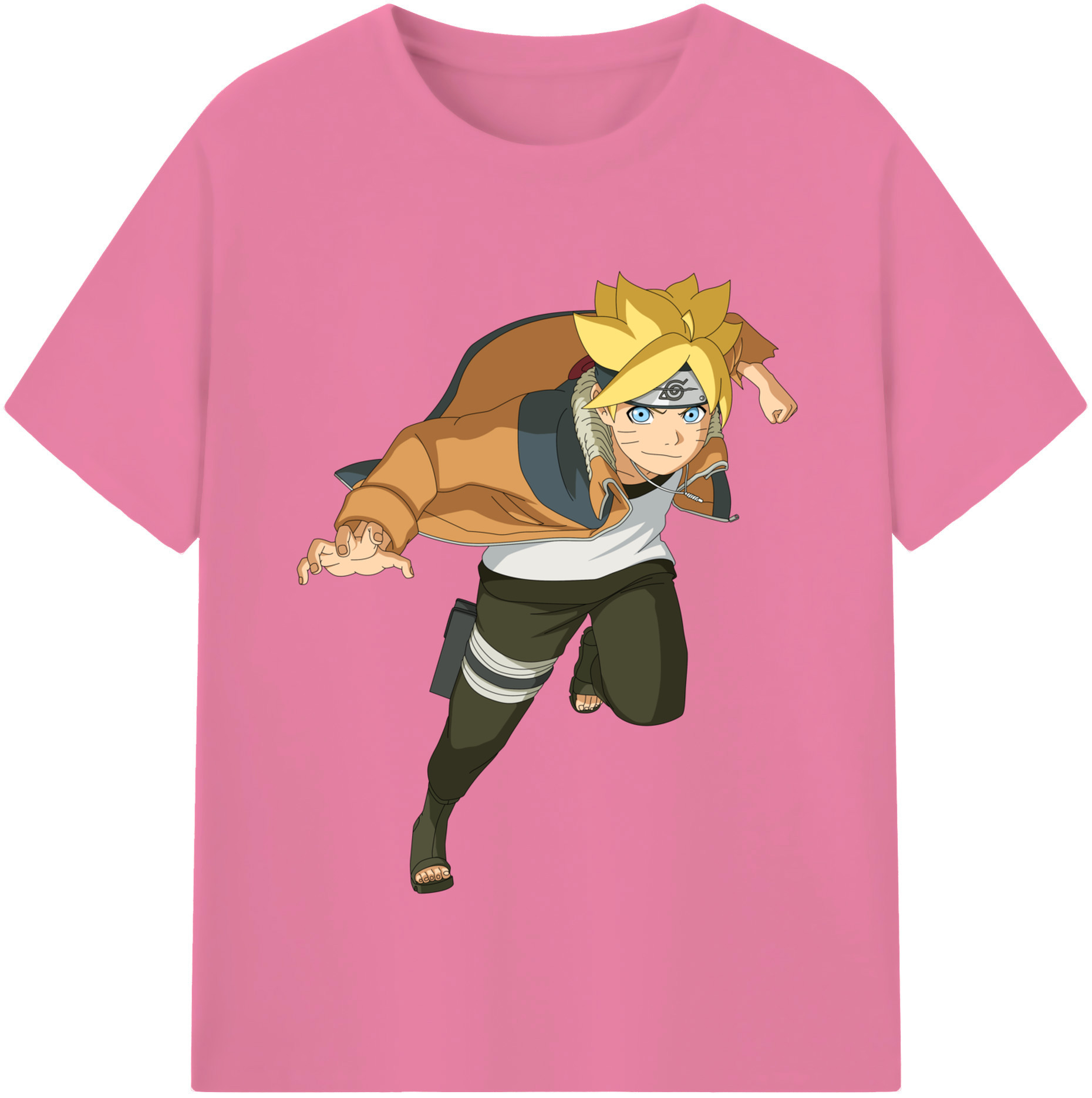 （画像用） NARUTO -ナルト- うずまき ナルト Uzumaki Naruto 綿100％半袖Tシャツ（フロントプリント）